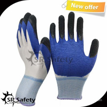 SRSAFETY 13G nylon shell latex dipped gardening working glove